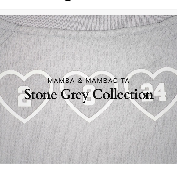 Mamba & Mambacita Stone Grey Logo Sweatshirt - NWT-100% Authentic with packaging - Picture 4 of 5